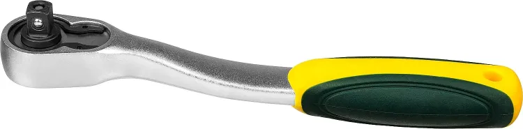 Трещотка для торцовых головок KRAFTOOL "PRO", Сr-V сталь, 72 зубца, изогнутая, 1/4" 27795-1/4_z02 купить в Нягани