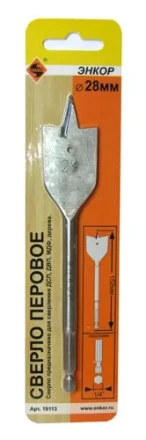 Сверло перовое по дереву  ф28х152мм 1/50/200 19113 купить в Нягани