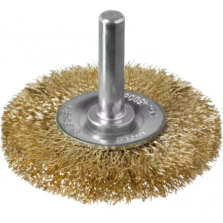 ЗУБР &quot;ПРОФЕССИОНАЛ&quot;. Щетка дисковая для дрели, витая латунированная стальная проволока 0,3мм, 50мм 3520-050_z02 купить в Нягани