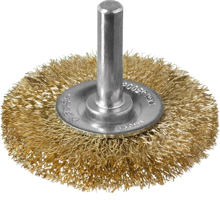 ЗУБР &quot;ПРОФЕССИОНАЛ&quot;. Щетка дисковая для дрели, витая латунированная стальная проволока 0,3мм, 50мм 3520-050_z02 купить в Нягани