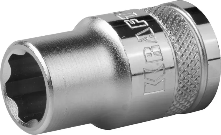 Торцовая головка KRAFTOOL "INDUSTRIE QUALITAT", Cr-V, SUPER-LOCK, хромосатинированная, 1/2", 10 мм 27801-10_z01 купить в Нягани