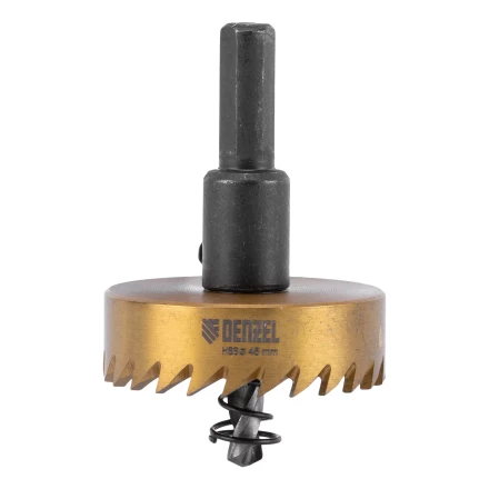 Коронка по металлу HSS, 45 мм, нитридтитановое покрытие Denzel 724115 купить в Нягани