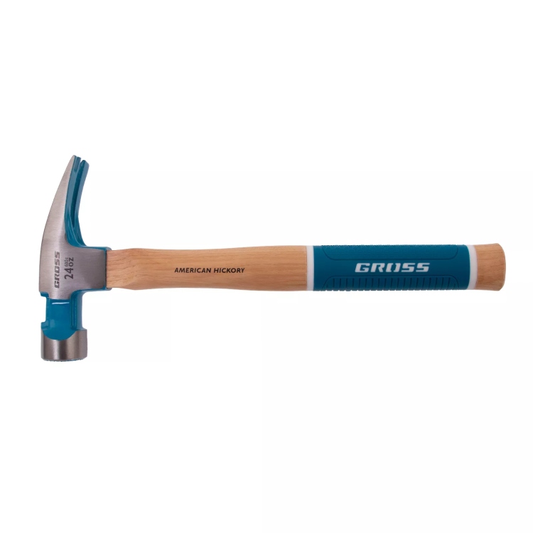 Молоток-гвоздодер, 680 г Gross 10425, угол 75, магнит, обрезиненная рукоятка AMERICAN HICKORY купить в Нягани
