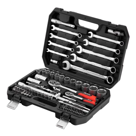 Набор инструментов, 1/2&quot;, 1/4&quot;, пластиковый кейс, 82 предмета// MTX 13563 купить в Нягани