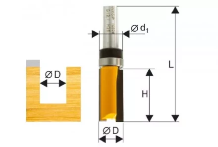 Фреза кромочная прямая ф6,35х20мм хв. 8мм Энкор 46180 купить в Нягани