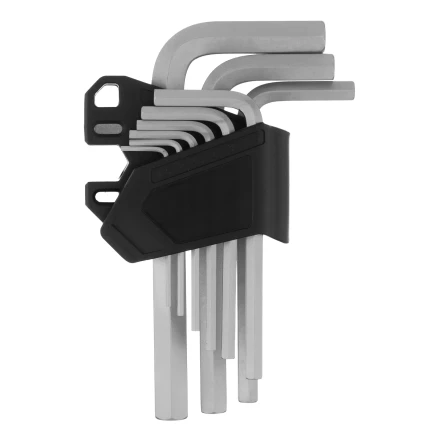 Набор ключей имбусовых, HEX, 1,5-10 мм, CrV, 9 шт. Сибртех 123667 купить в Нягани