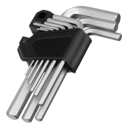 Набор ключей имбусовых, HEX, 1,5-10 мм, CrV, 9 шт. Сибртех 123667 купить в Нягани