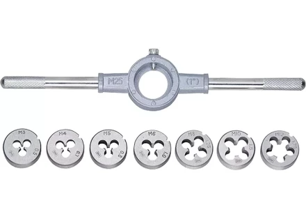 Набор плашек М3 - М12 8 предметов СИБРТЕХ 77309 купить в Нягани