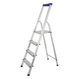 Стремянка алюминиевая с органайзером "УНИВЕРСАЛ" 4 ступени Сибртех 97894