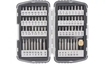 Набор бит,магнитный адаптер,CrV,в плат.боксе,64шт MATRIX 11327 купить в Нягани