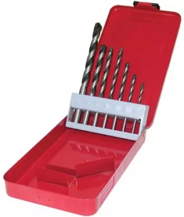 Набор сверл для бетона Ф4-12 мм 7 штук металлический футляр 9362 купить в Нягани