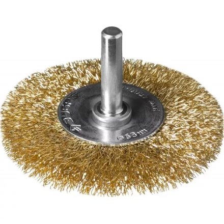 ЗУБР &quot;ПРОФЕССИОНАЛ&quot;. Щетка дисковая для дрели, витая латунированная стальная проволока 0,3мм, 63мм 3520-063_z02 купить в Нягани