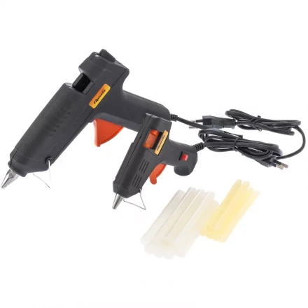 Набор клеевых пистолетов в кейсе 7/11 мм 20/100 Вт 3/8 г./мин. выключатель SPARTA 93038 купить в Нягани