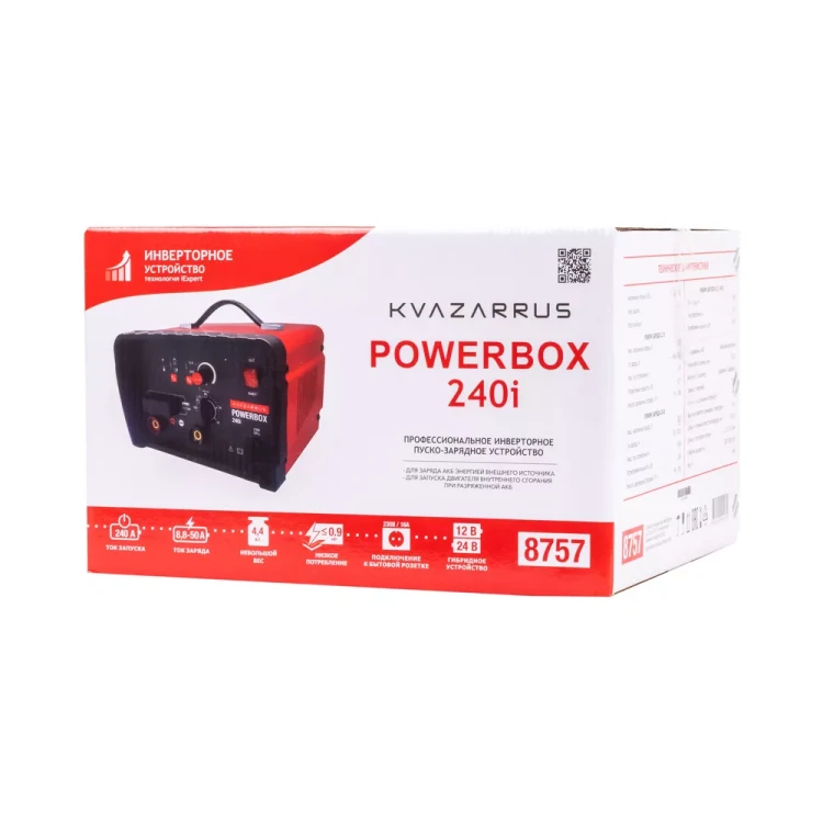 Инверторное пуско-зарядное устройство KVAZARRUS PowerBox 240i таймер цветная коробка купить в Нягани