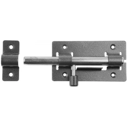 Задвижка накладная &quot;ЗД-01&quot; для дверей, корпус-порошковое покрыт/стержень-покрыт цинк, серебро, круг засов 14мм, 64х115мм 37772-1 купить в Нягани