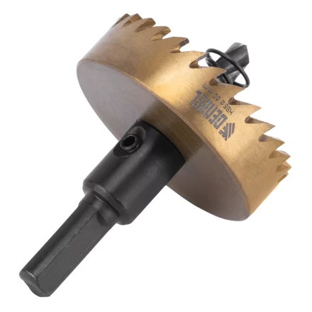 Коронка по металлу HSS, 50 мм, нитридтитановое покрытие Denzel 724116 купить в Нягани