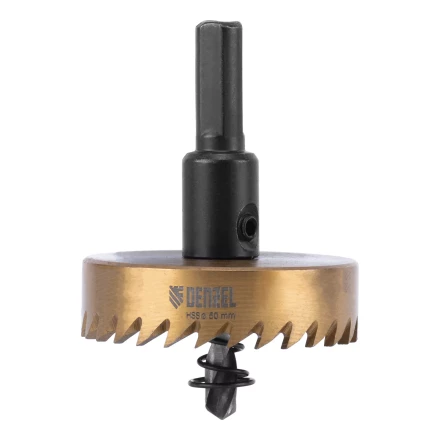 Коронка по металлу HSS, 50 мм, нитридтитановое покрытие Denzel 724116 купить в Нягани