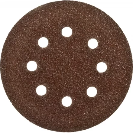 Круг шлифовальный ЗУБР &quot;СТАНДАРТ&quot; из абразивной бумаги на велкро основе, 8 отв., Р240, 125мм, 5шт 35350-125-240 купить в Нягани