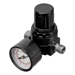 Регулятор давления с манометром Denzel R1500, 12 бар, 1/4", 57491