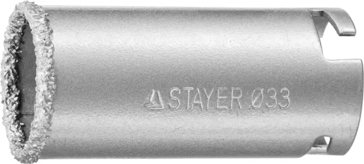 Коронка STAYER "PROFESSIONAL" кольцевая с карбидно-вольфрамовой крошкой, d=33мм 33345-33 купить в Нягани