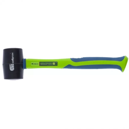 Киянка резиновая 450г черная резина с фибергласовой рукояткой СИБРТЕХ артикул 11164 купить в Нягани