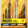 Набор STAYER "STANDARD": Сверла комбинированные, дерево (4-6-8мм), металл (4-6-8мм), бетон (4-6-8мм), 9 предметов 29720-H9 купить в Нягани