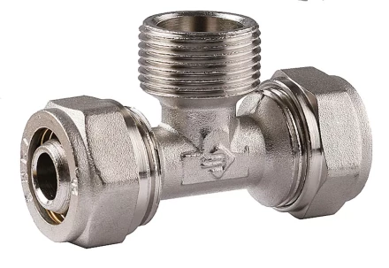 Тройник ЗУБР с наружной резьбой, цанга-штуцер, 3/4&quot;х20х2,0 мм, никель 51404-20-3/4 купить в Нягани