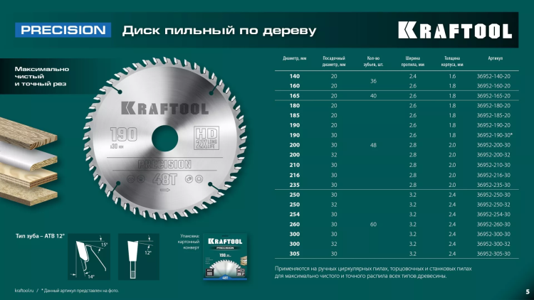 Диск пильный PRECISION, повышенный ресурс 36952-190-30 купить в Нягани