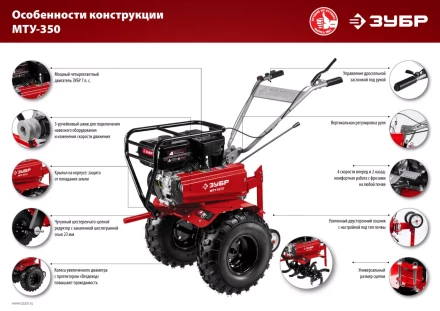 Мотоблок бензиновый усиленный МТУ-350 серия МАСТЕР купить в Нягани