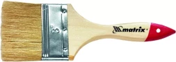 Кисть плоская "Стандарт" 2,5" (63 мм) натуральная щетина деревянная ручка  MATRIX 82535