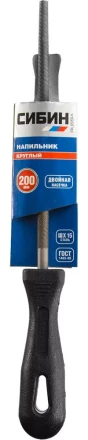 Напильник СИБИН круглый с пластиковой рукояткой, 200мм 16705-20 купить в Нягани