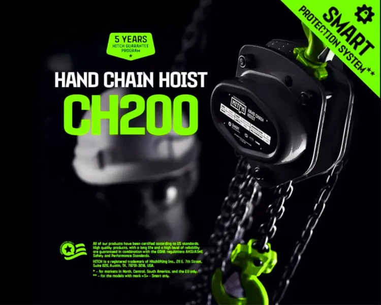 Таль ручная цепная HITCH CH200-G, 2 т, 12 м. Гальваническая цепь купить в Нягани
