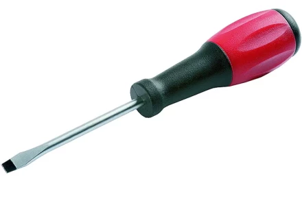 Отвертка ЗУБР &quot;МАСТЕР&quot;, хром-ванадиевая сталь, эргономичная двухкомпонентная рукоятка, SL 6,0х100мм 25231-06-10 купить в Нягани