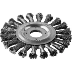 ЗУБР &quot;ПРОФЕССИОНАЛ&quot;. Щетка дисковая для УШМ, плетеные пучки стальной проволоки 0,5мм, 125х22мм 35190-125_z02