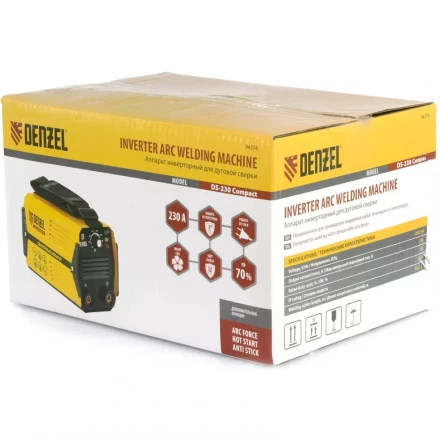 Аппарат инверторный дуговой сварки DENZEL DS-230 Compact 94374 купить в Нягани