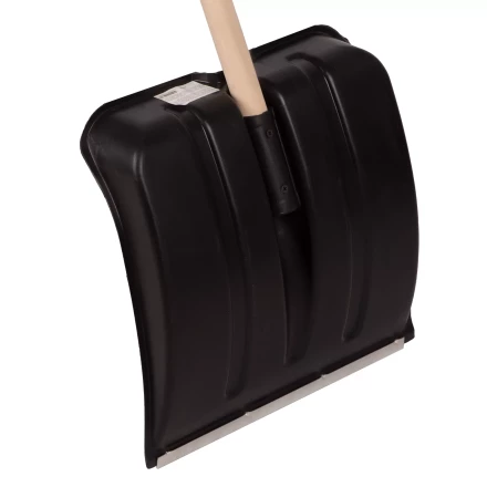 Лопата для уборки снега пластиковая, 380х385х1420 мм, деревянный черенок Россия 615745 купить в Нягани