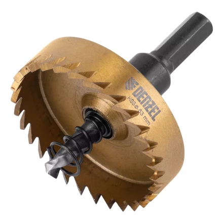 Коронка по металлу HSS, 53 мм, нитридтитановое покрытие Denzel 724117 купить в Нягани