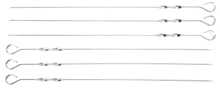 Шампуры KRAFTOOL &quot;EXPERT&quot; плоские, усиленные, нерж. сталь 2мм, длина 600мм, в блистере, 6шт 68331-60-H6 купить в Нягани