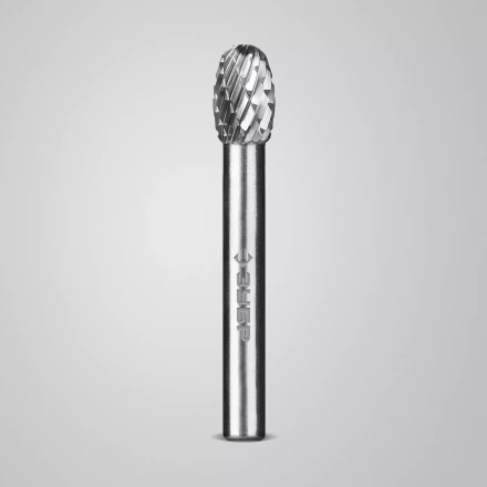 Зубр Твердосплавная борфреза E - овал, 8 х 13 мм, радиус 3.7 мм (28804-8-13) купить в Нягани