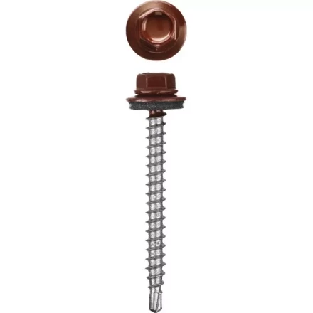 Саморезы СКД кровельные, RAL 3005 темно-красный, 29 х 4.8 мм, 2 500 шт, для деревянной обрешетки, STAYER 30300-48-029-3005 купить в Нягани