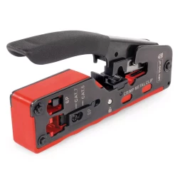 Кримпер многофункциональный КВТ JT-04А с 2 встроенными модулями для обжима RJ-45 (Cat 7), RJ-12, RJ-11 (89439)