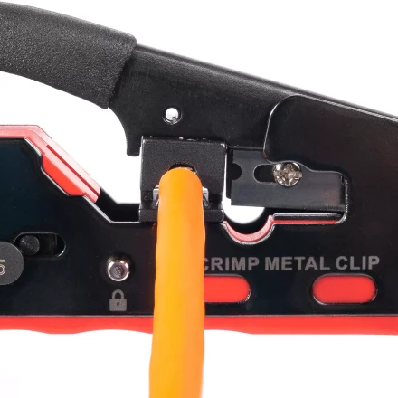 Кримпер многофункциональный КВТ JT-04А с 2 встроенными модулями для обжима RJ-45 (Cat 7), RJ-12, RJ-11 (89439) купить в Нягани