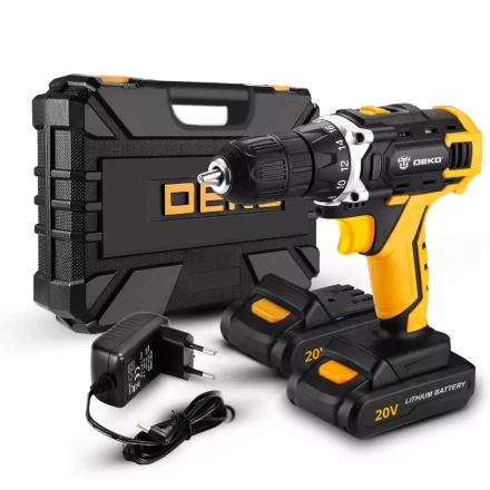 Дрель аккумуляторная DKCD20FU-Li DEKO + набор 63 инструмента, 063-4103 купить в Нягани