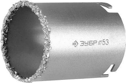 ЗУБР 53 мм, L 55 мм, карбид вольфрама, Кольцевая коронка (33350-53) купить в Нягани