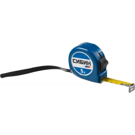Рулетка СИБИН, пластиковый корпус, 5м/19мм 34020-05-19 купить в Нягани