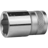 Торцовая головка KRAFTOOL "INDUSTRIE QUALITAT", Cr-V, SUPER-LOCK, хромосатинированная, 1/2", 17 мм 27801-17_z01 купить в Нягани