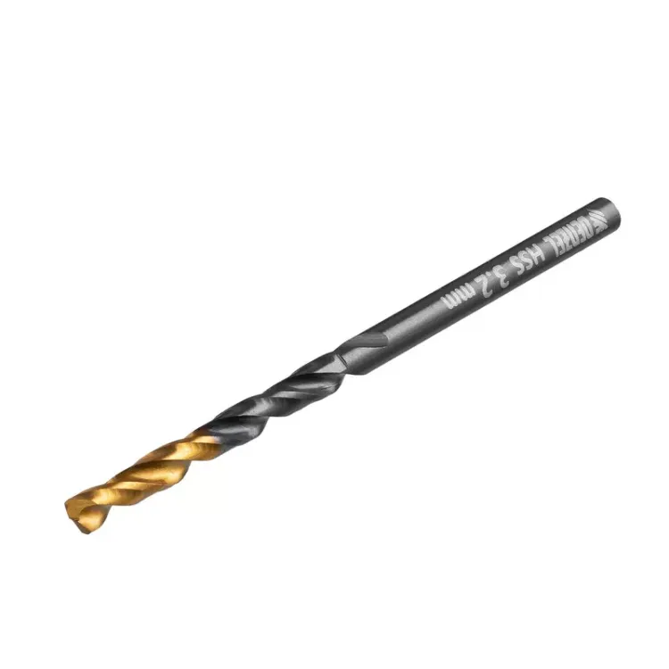 Сверло по металлу, 3,2 мм, HSS-Tin, Golden Tip, 10 шт. Denzel 717206 купить в Нягани