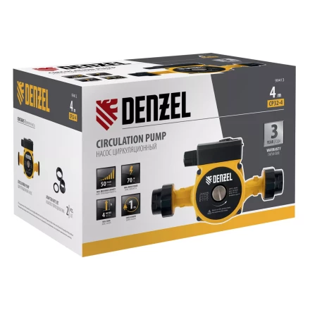 Циркуляционный насос CP32-4, напор 4 м, 50 л/мин, 1 м кабель, монт. длина 180 мм Denzel 99413 купить в Нягани