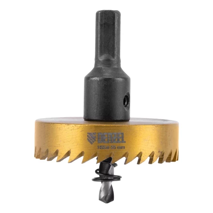 Коронка по металлу HSS, 55 мм, нитридтитановое покрытие Denzel 724118 купить в Нягани