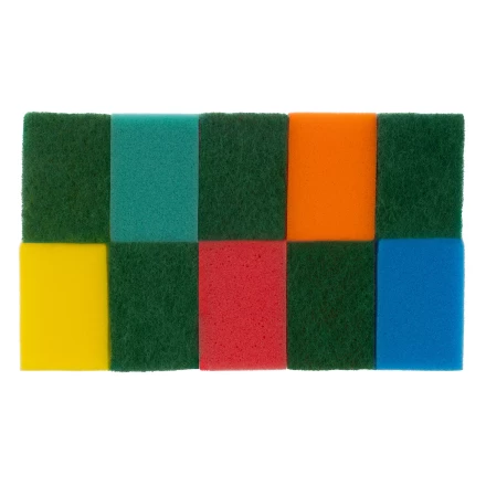 Губки для посуды Optima MAXI, 98 x 65 x 31 мм, 10 шт., Home Palisad 923545 купить в Нягани